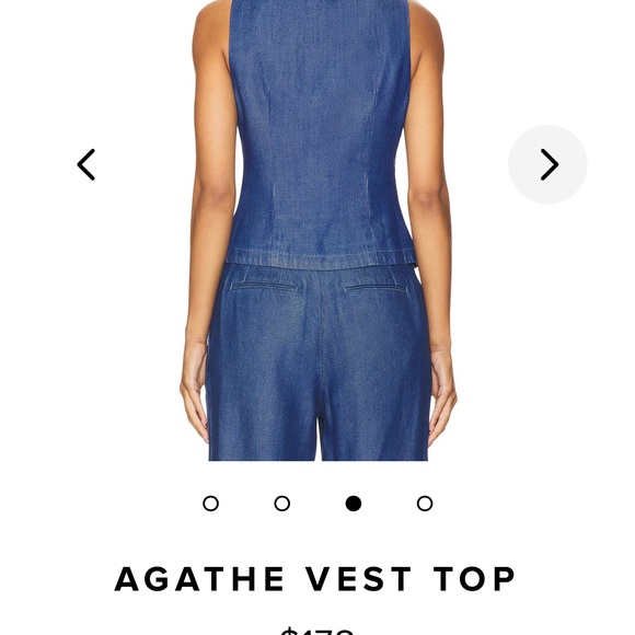 Denim Agathe Vest Top NWT by Lovers and Friends sz s - Picture 6 of 10